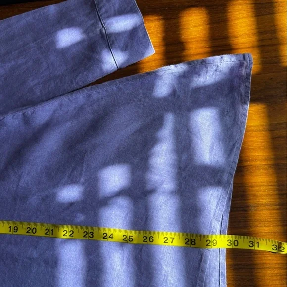 Eileen Fisher Lavender Irish Linen Button Down Tunic Sz Medium Runs Large - Picture 13 of 13
